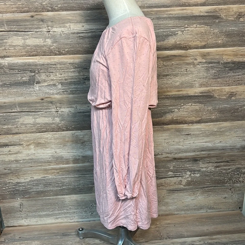 GAP Kids Girls Pink Polk Dot Long Sleeve Dress